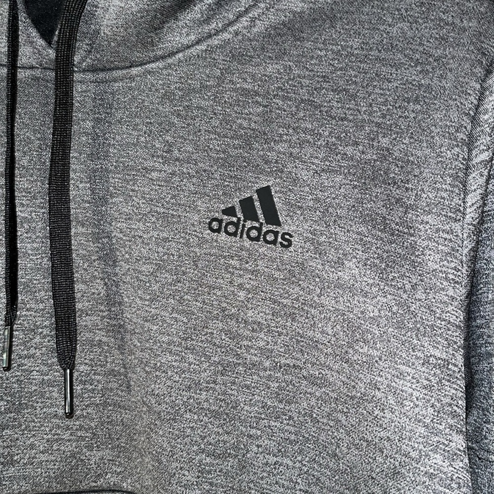 Adidas Climawarm Gray & Black Sweatshirt Hoodie -Size Small EUC - Picture 4 of 15
